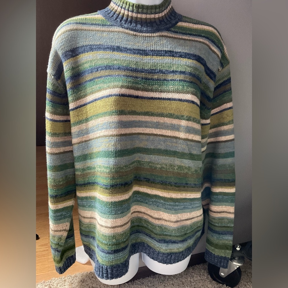 Heirloom Collection Mock Neck Multicolor Sweater Size XL